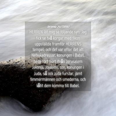 Picture 04 - Jeremia 24:1 SV1917 - HERREN lät mig se följande syn: Jag fick se - Bible Verse Picture