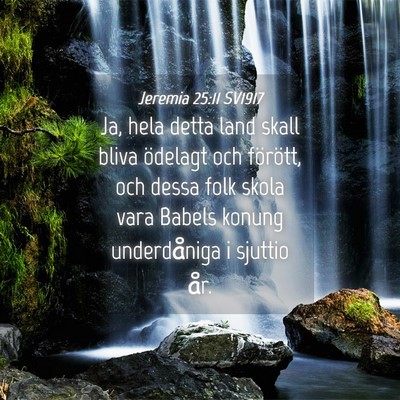 Picture 04 - Jeremia 25:11 SV1917 - Ja, hela detta land skall bliva ödelagt och - Bible Verse Picture