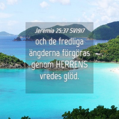 Picture 04 - Jeremia 25:37 SV1917 - och de fredliga ängderna förgöras genom - Bible Verse Picture