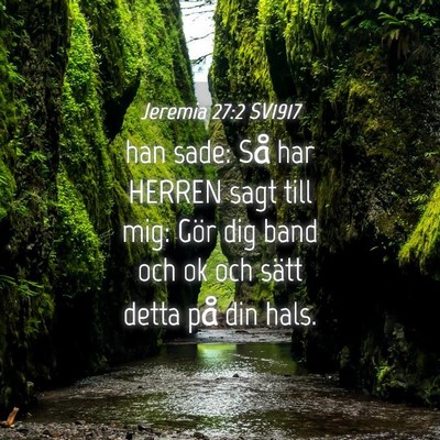 Picture 04 - Jeremia 27:2 SV1917 - han sade: Så har HERREN sagt till mig: Gör dig - Bible Verse Picture