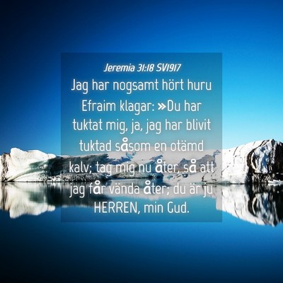 Picture 04 - Jeremia 31:18 SV1917 - Jag har nogsamt hört huru Efraim klagar: »Du - Bible Verse Picture