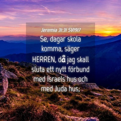 Picture 04 - Jeremia 31:31 SV1917 - Se, dagar skola komma, säger HERREN, då jag - Bible Verse Picture