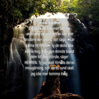 Picture 04 - Jeremia 31:34 SV1917 - Då skola de icke mer behöva undervisa varandra, - Bible Verse Picture