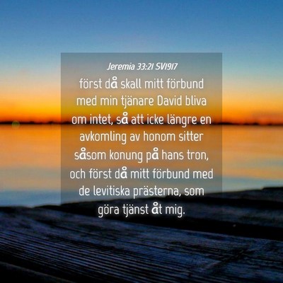 Picture 04 - Jeremia 33:21 SV1917 - först då skall mitt förbund med min tjänare - Bible Verse Picture