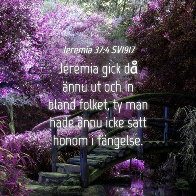 Picture 04 - Jeremia 37:4 SV1917 - Jeremia gick då ännu ut och in bland folket, ty - Bible Verse Picture