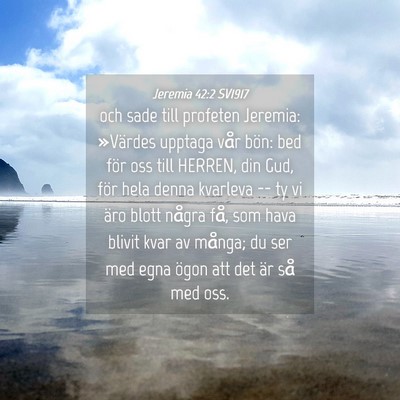Picture 04 - Jeremia 42:2 SV1917 - och sade till profeten Jeremia: »Värdes upptaga - Bible Verse Picture