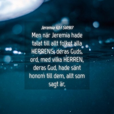 Picture 04 - Jeremia 43:1 SV1917 - Men när Jeremia hade talat till allt folket alla - Bible Verse Picture