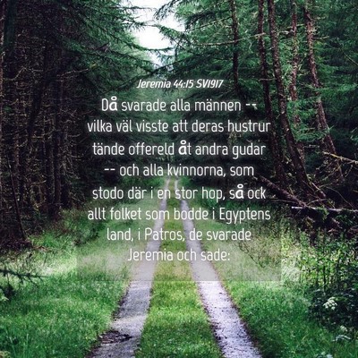 Picture 04 - Jeremia 44:15 SV1917 - Då svarade alla männen -- vilka väl visste att - Bible Verse Picture