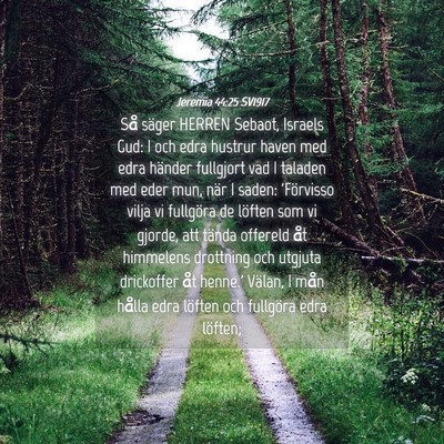 Picture 04 - Jeremia 44:25 SV1917 - Så säger HERREN Sebaot, Israels Gud: I och edra - Bible Verse Picture