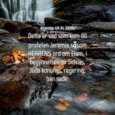 Picture 04 - Jeremia 49:34 SV1917 - Detta är vad som kom till profeten Jeremia - Bible Verse Picture
