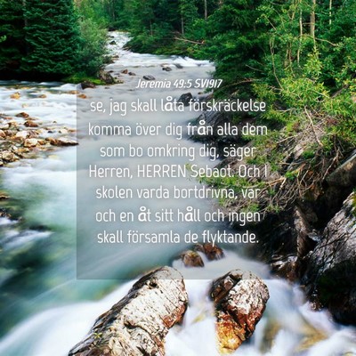Picture 04 - Jeremia 49:5 SV1917 - se, jag skall låta förskräckelse komma över - Bible Verse Picture