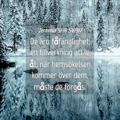 Picture 04 - Jeremia 51:18 SV1917 - De äro fåfänglighet, en tillverkning att le - Bible Verse Picture