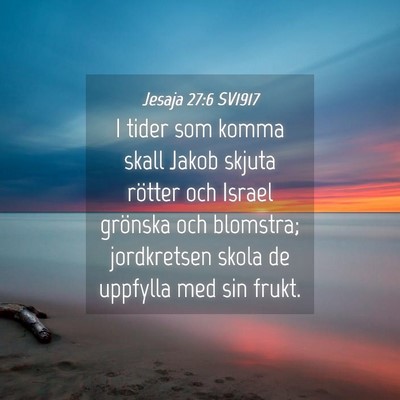 Picture 04 - Jesaja 27:6 SV1917 - I tider som komma skall Jakob skjuta rötter och - Bible Verse Picture