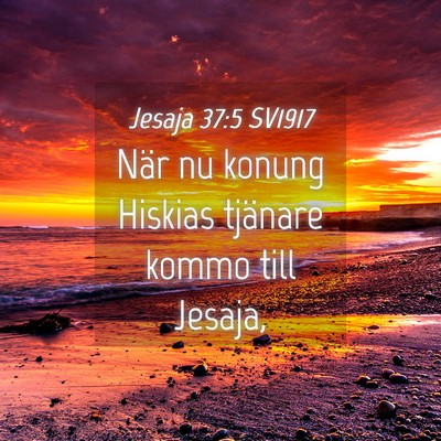Picture 04 - Jesaja 37:5 SV1917 - När nu konung Hiskias tjänare kommo till - Bible Verse Picture