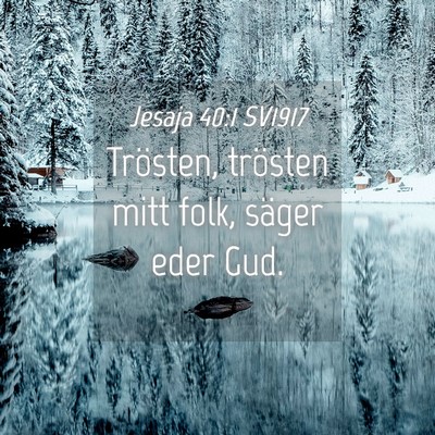 Picture 04 - Jesaja 40:1 SV1917 - Trösten, trösten mitt folk, säger eder - Bible Verse Picture