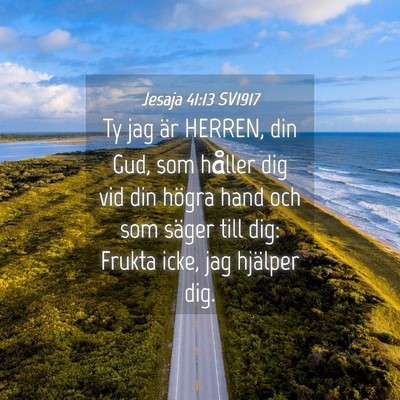 Picture 04 - Jesaja 41:13 SV1917 - Ty jag är HERREN, din Gud, som håller dig vid - Bible Verse Picture