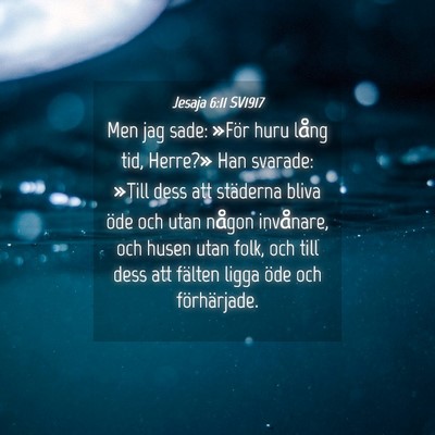 Picture 04 - Jesaja 6:11 SV1917 - Men jag sade: »För huru lång tid, Herre?» Han - Bible Verse Picture