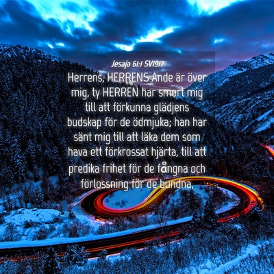 Picture 04 - Jesaja 61:1 SV1917 - Herrens, HERRENS Ande är över mig, ty HERREN - Bible Verse Picture