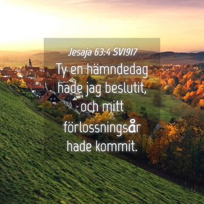 Picture 04 - Jesaja 63:4 SV1917 - Ty en hämndedag hade jag beslutit, och mitt - Bible Verse Picture
