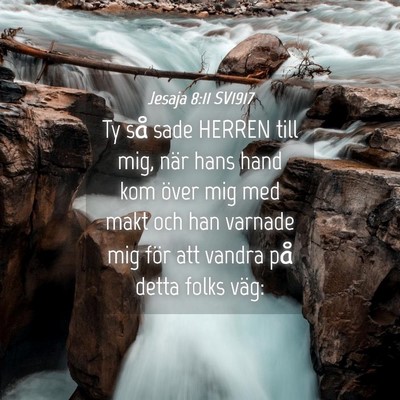 Picture 04 - Jesaja 8:11 SV1917 - Ty så sade HERREN till mig, när hans hand kom - Bible Verse Picture