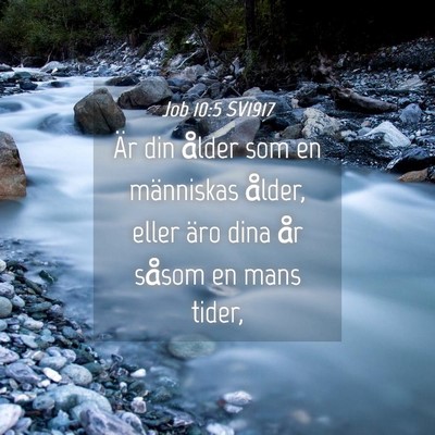 Picture 04 - Job 10:5 SV1917 - Är din ålder som en människas ålder, eller - Bible Verse Picture