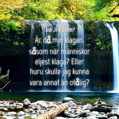 Picture 04 - Job 21:4 SV1917 - Är då min klagan, såsom när människor eljest - Bible Verse Picture