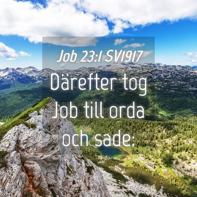 Picture 04 - Job 23:1 SV1917 - Därefter tog Job till orda och - Bible Verse Picture