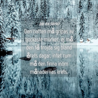 Picture 04 - Job 3:6 SV1917 - Den natten må gripas av tjockaste mörker; ej - Bible Verse Picture