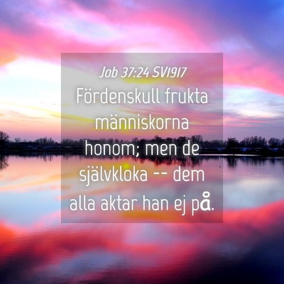 Picture 04 - Job 37:24 SV1917 - Fördenskull frukta människorna honom; men de - Bible Verse Picture