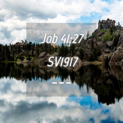Picture 04 - Job 41:27 SV1917 -  - Bible Verse Picture