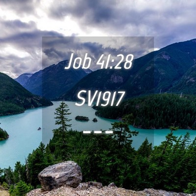 Picture 04 - Job 41:28 SV1917 -  - Bible Verse Picture