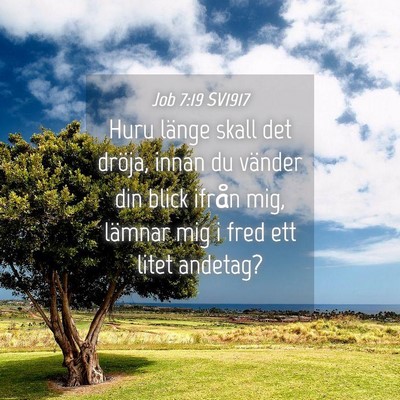 Picture 04 - Job 7:19 SV1917 - Huru länge skall det dröja, innan du vänder - Bible Verse Picture