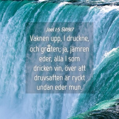 Picture 04 - Joel 1:5 SV1917 - Vaknen upp, I druckne, och gråten; ja, jämren - Bible Verse Picture