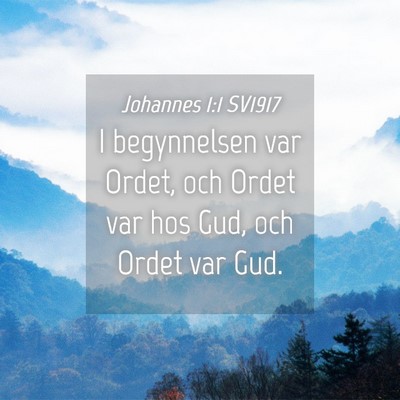 Picture 04 - Johannes 1:1 SV1917 - I begynnelsen var Ordet, och Ordet var hos Gud, - Bible Verse Picture