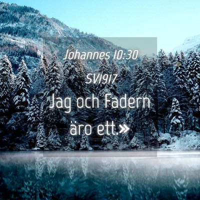 Picture 04 - Johannes 10:30 SV1917 - Jag och Fadern äro - Bible Verse Picture