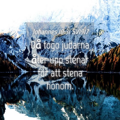 Picture 04 - Johannes 10:31 SV1917 - Då togo judarna åter upp stenar för att stena - Bible Verse Picture