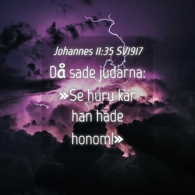 Picture 04 - Johannes 11:35 SV1917 - Då sade judarna: »Se huru kär han hade - Bible Verse Picture
