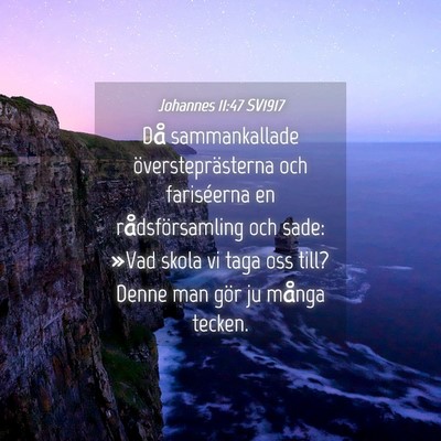 Picture 04 - Johannes 11:47 SV1917 - Då sammankallade översteprästerna och - Bible Verse Picture
