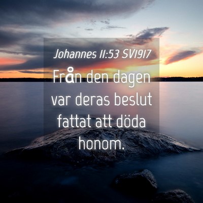 Picture 04 - Johannes 11:53 SV1917 - Från den dagen var deras beslut fattat att döda - Bible Verse Picture