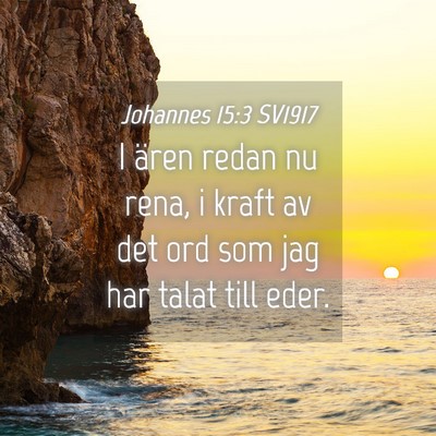 Picture 04 - Johannes 15:3 SV1917 - I ären redan nu rena, i kraft av det ord som jag - Bible Verse Picture