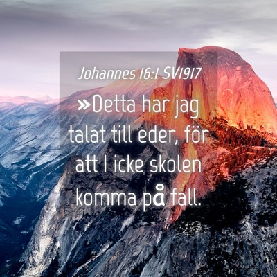 Picture 04 - Johannes 16:1 SV1917 - »Detta har jag talat till eder, för att I icke - Bible Verse Picture