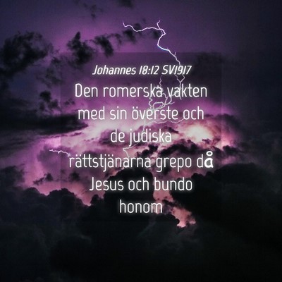 Picture 04 - Johannes 18:12 SV1917 - Den romerska vakten med sin överste och de - Bible Verse Picture