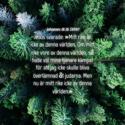 Picture 04 - Johannes 18:36 SV1917 - Jesus svarade: »Mitt rike är icke av denna - Bible Verse Picture