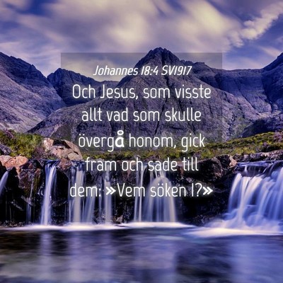 Picture 04 - Johannes 18:4 SV1917 - Och Jesus, som visste allt vad som skulle - Bible Verse Picture
