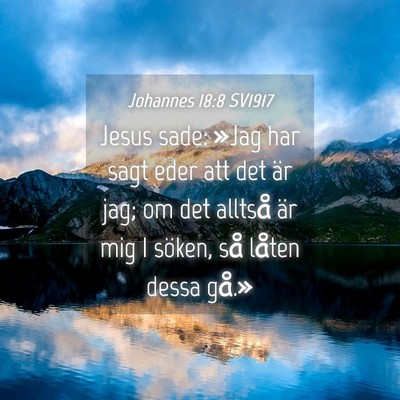 Picture 04 - Johannes 18:8 SV1917 - Jesus sade: »Jag har sagt eder att det är jag; - Bible Verse Picture