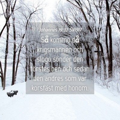 Picture 04 - Johannes 19:32 SV1917 - Så kommo då krigsmännen och slogo sönder den - Bible Verse Picture
