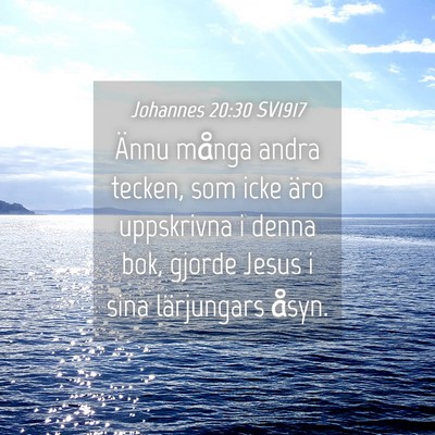 Picture 04 - Johannes 20:30 SV1917 - Ännu många andra tecken, som icke äro - Bible Verse Picture