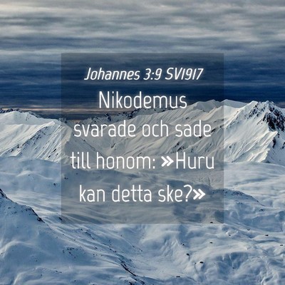 Picture 04 - Johannes 3:9 SV1917 - Nikodemus svarade och sade till honom: »Huru kan - Bible Verse Picture