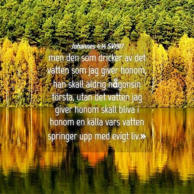 Picture 04 - Johannes 4:14 SV1917 - men den som dricker av det vatten som jag giver - Bible Verse Picture