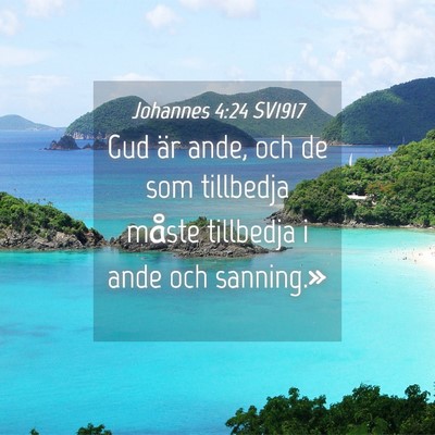 Picture 04 - Johannes 4:24 SV1917 - Gud är ande, och de som tillbedja måste - Bible Verse Picture